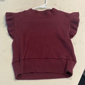 Burgundy Crop Top